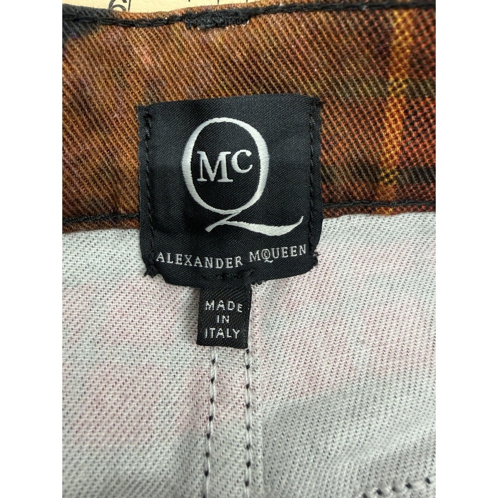 Alexander McQueen Size 26 Skinny Jeans Pants High Rise Tiger Check Tartan MCQ - Picture 7 of 16